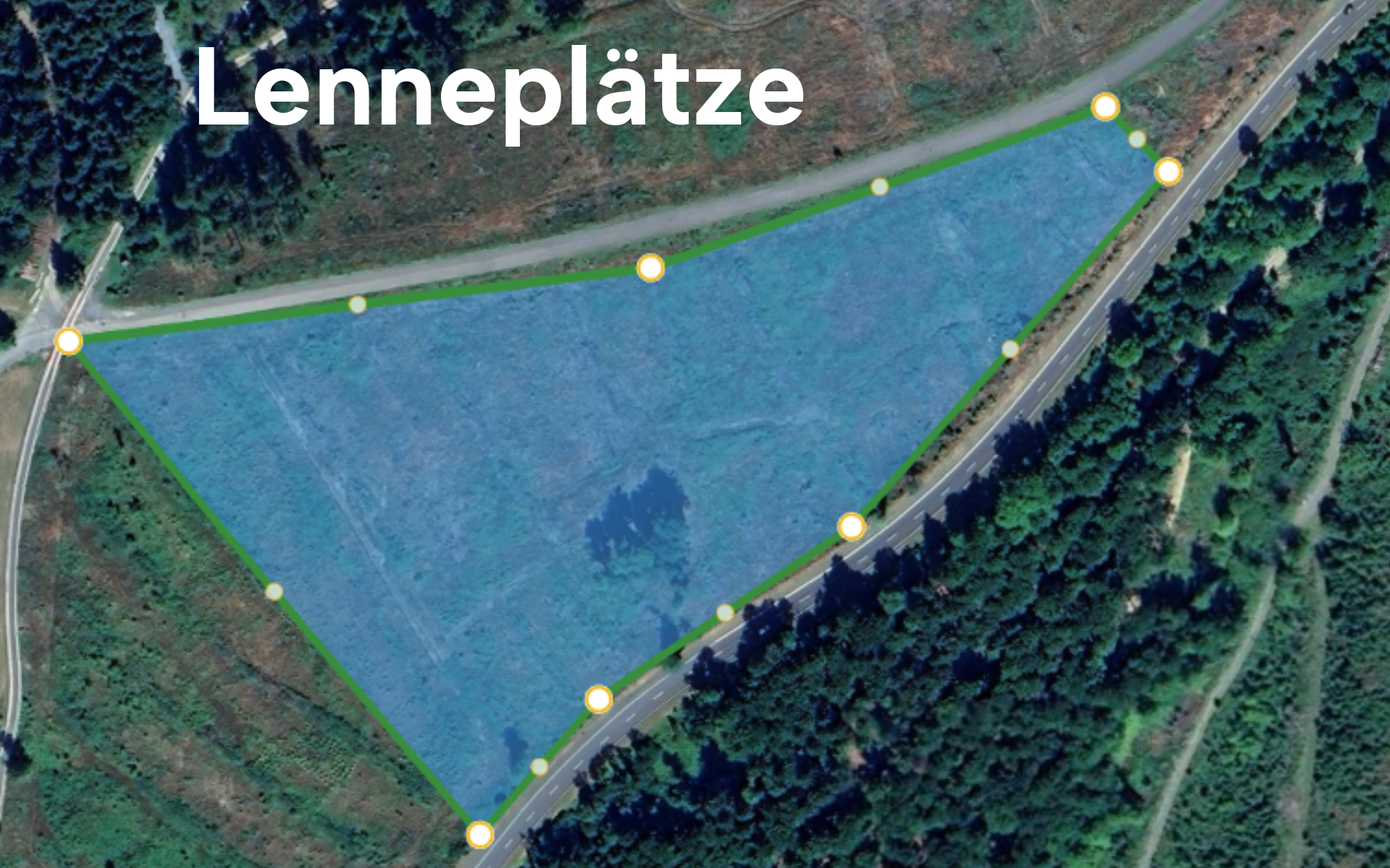 Pflanzfläche Lenneplätze Ein Kartenausschnitt